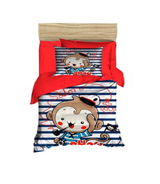 L'essentiel linge de maison Juego de funda nórdica PH192 - Rojo, Azul y Blanco